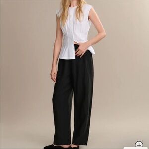 Jenni Kayne Linen Logan Pant in Black – Size Large (Orig. $325)